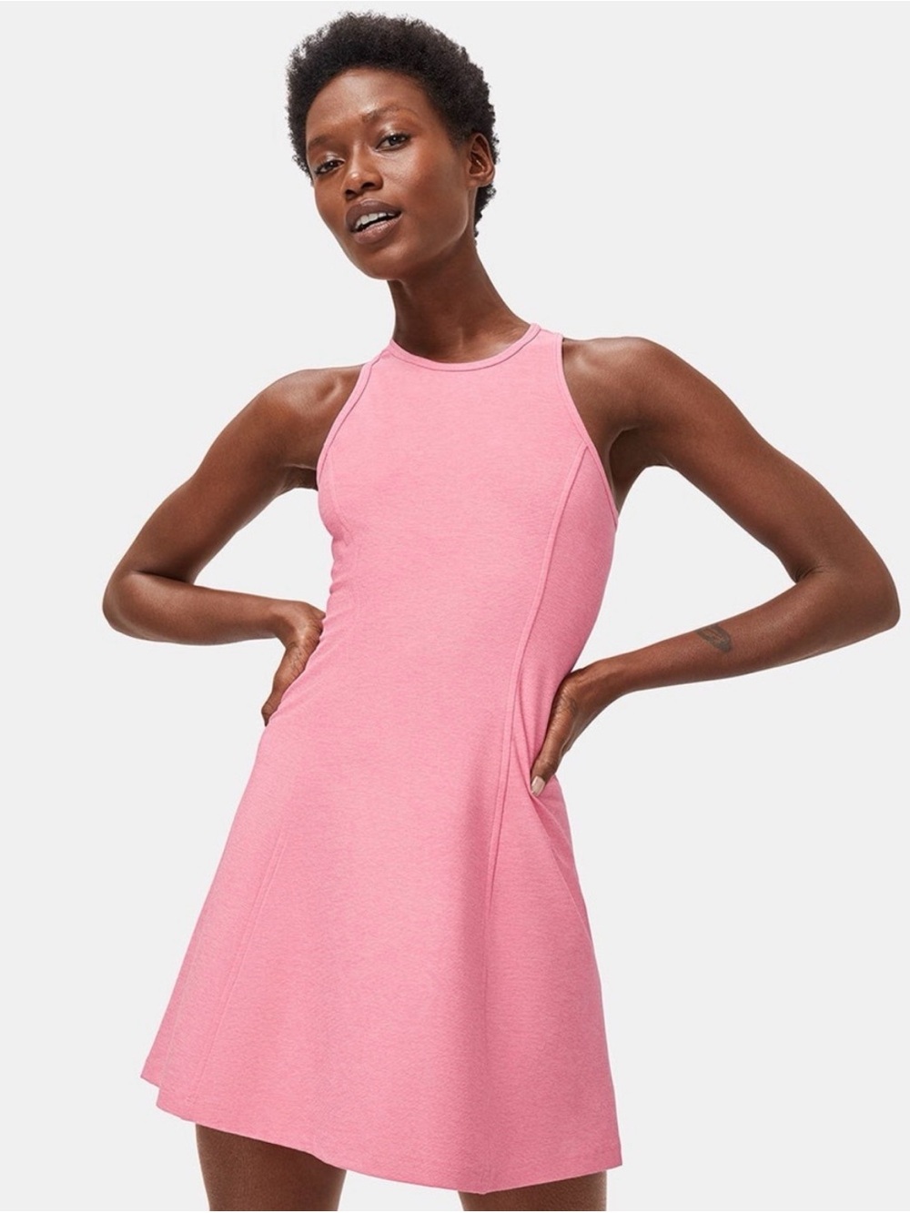 Outdoor Voices Pink Racerback A-Line Mini Dress